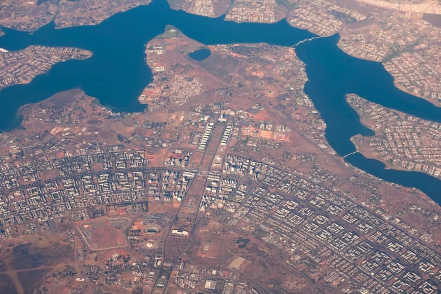 imagem aérea de Brasília distrito federal. Plano piloto